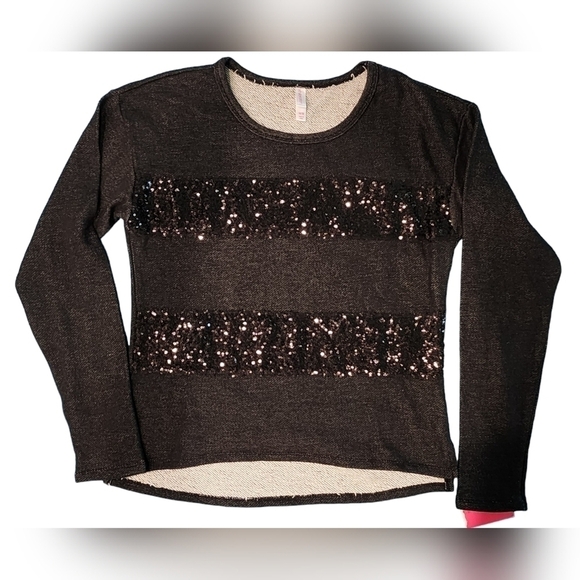 Vintage Y2K Xhilaration Black Sequined Sweater Women's M NWT - Picture 1 of 8